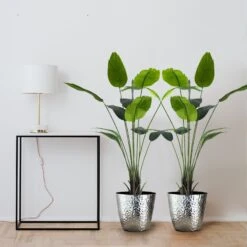 2 Pack Faux Potted Bird Of Paradise Plant