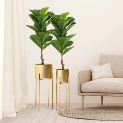 2 Pack Artificial Fiddle Leaf Fig Tree Potted Indoor Planter 3ft -Home Decor Promotional Store ARTI POT TROP002 S GRN D01.progressive e2dc796a bbb4 4649 9341 68c13249d3b9