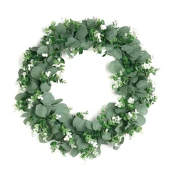 2 Pack White Tip Artificial Eucalyptus Genlisea Leaf Mix Wreaths 21" -Home Decor Promotional Store ARTI RING GRN L 01 WHT 99.progressive 8b9b56ce 8f82 45d7 b199 09231c6c7235
