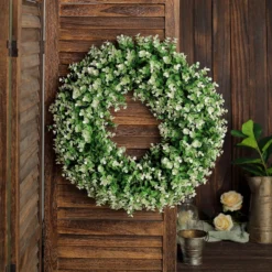 2 Pack White Tip Artificial Lifelike Genlisea Leaf Spring Wreath 21" -Home Decor Promotional Store ARTI RING GRN L 02 WHT D03.progressive 1f27b1d7 3dfb 4fc7 9ac6 f9b345ba1163