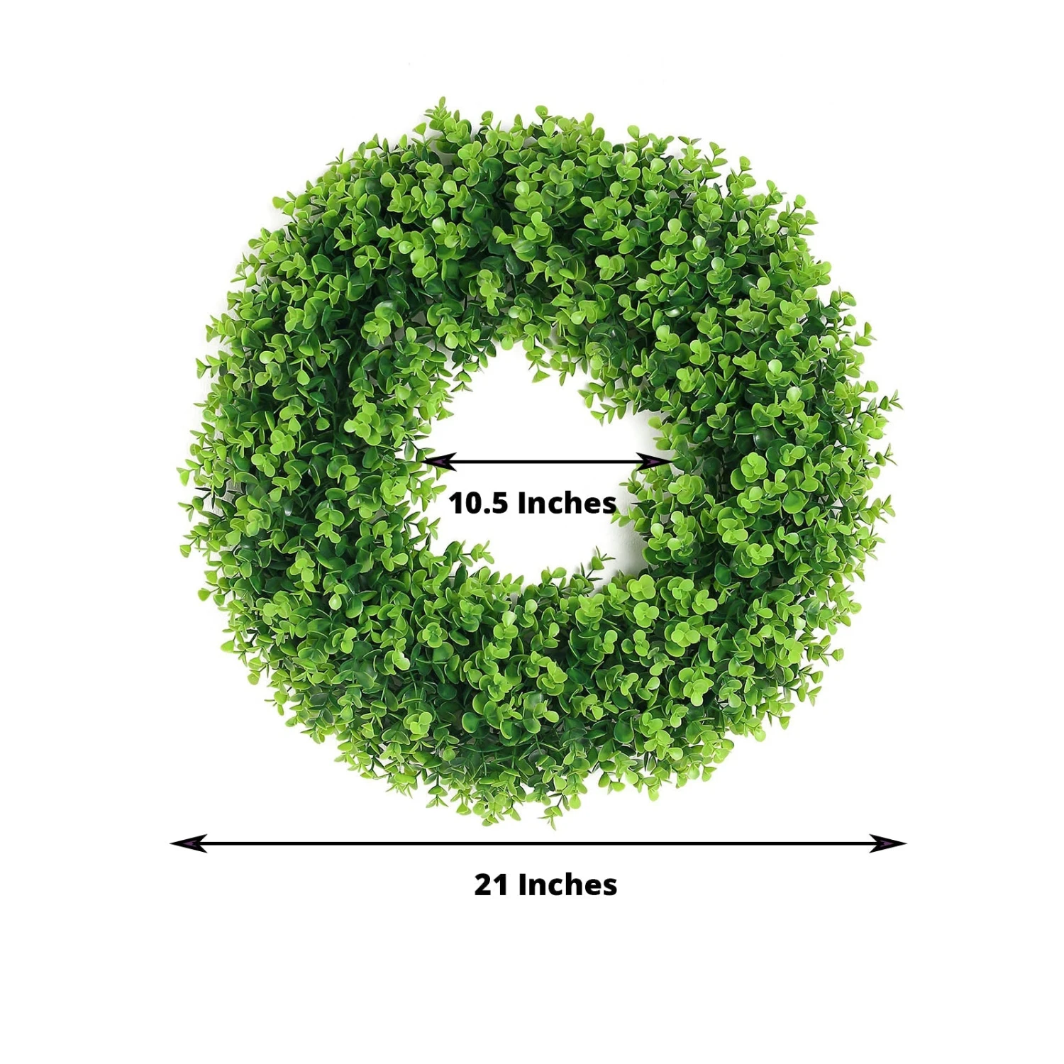 2 Pack Green Artificial Lifelike Eucalyptus Leaf Spring Wreaths 21" 12 2 Pack Green Artificial Lifelike Eucalyptus Leaf Spring Wreaths 21" - Image 12