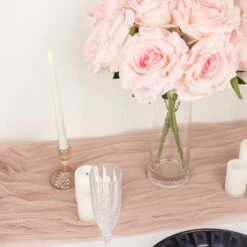 2 Bushes Premium Silk Jumbo Rose Flower Bouquet, High Quality Artificial Home Decor Floral Arrangements 17" -Home Decor Promotional Store ARTI RS010 L 046 D08