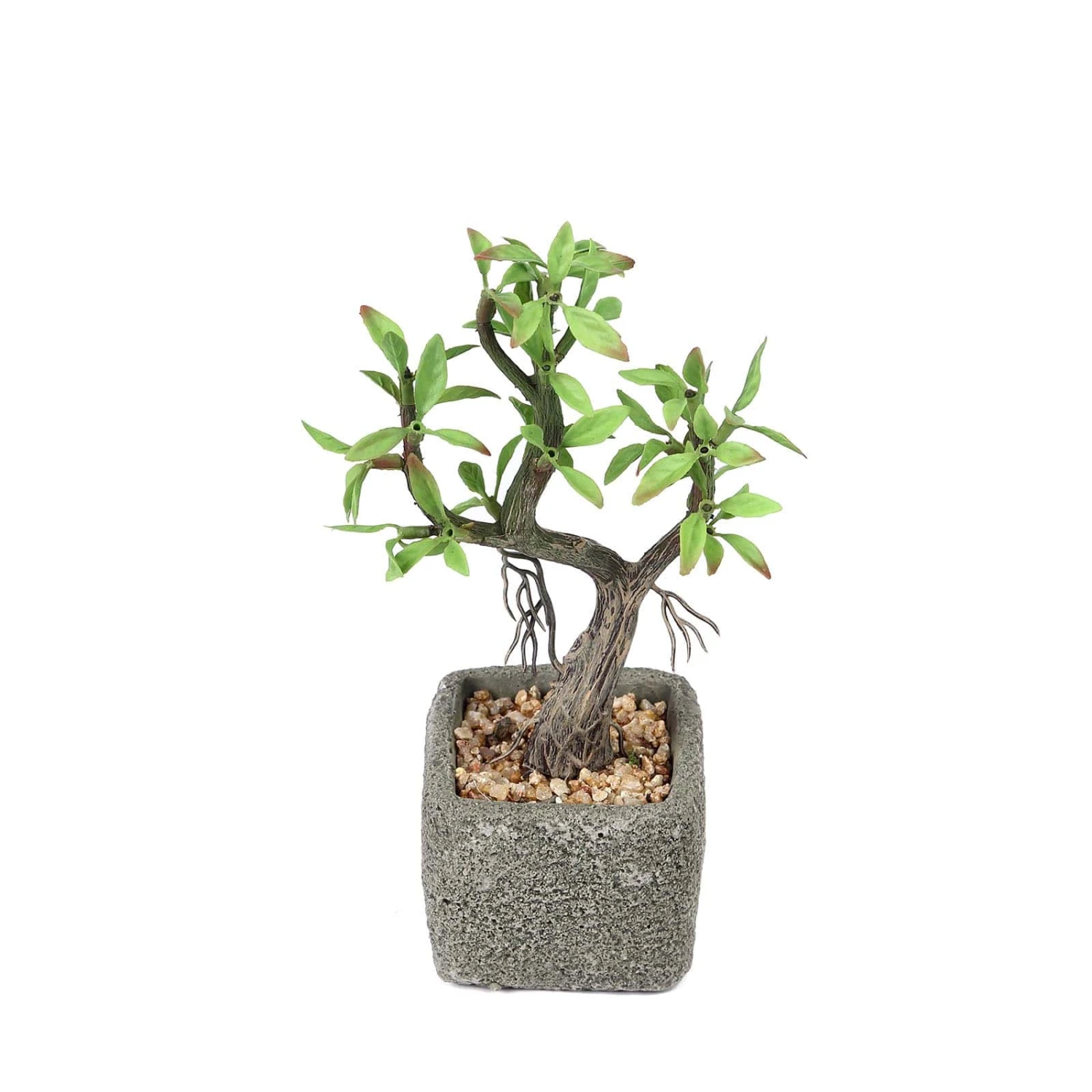 Concrete Planter Pot And Artificial Willow Tree Succulent Plant 9" 3 Concrete Planter Pot And Artificial Willow Tree Succulent Plant 9" - Image 3