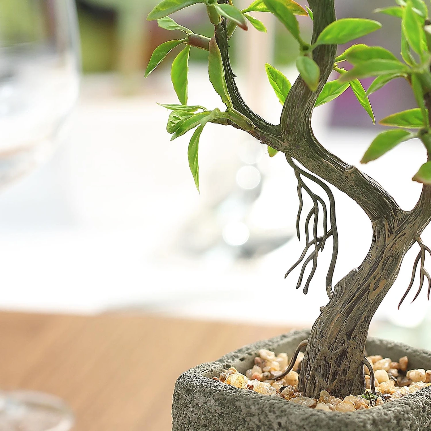 Concrete Planter Pot And Artificial Willow Tree Succulent Plant 9" 8 Concrete Planter Pot And Artificial Willow Tree Succulent Plant 9" - Image 8