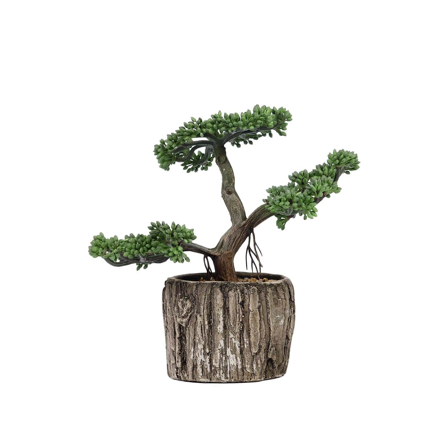 Artificial Tree Stump Planter Pot And Burros Tail Succulent Plant 9" 12 Artificial Tree Stump Planter Pot And Burros Tail Succulent Plant 9" - Image 12