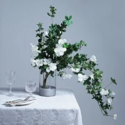 Artificial Silk Hanging Rhododendron Flower Vine Bush 30" -Home Decor Promotional Store ARTI VINE01 WHT D01