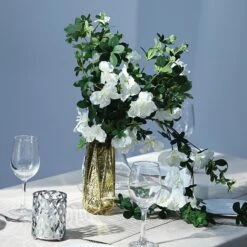 Artificial Silk Hanging Rhododendron Flower Vine Bush 30" -Home Decor Promotional Store ARTI VINE01 WHT D07