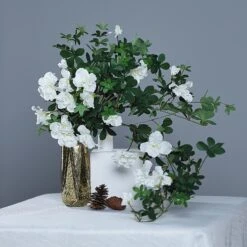 Artificial Silk Hanging Rhododendron Flower Vine Bush 30" -Home Decor Promotional Store ARTI VINE01 WHT 01
