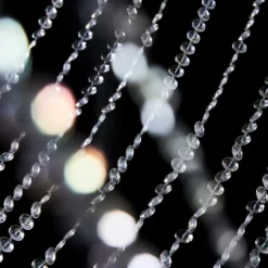 15 Strands | 15ft Crystal Beaded Ceiling Drape Curtains & Hanging Kit -Home Decor Promotional Store BKDP CEIL CLR 15 D08.progressive 91a60e44 cd08 4bb8 9118 2aff0fae4dca