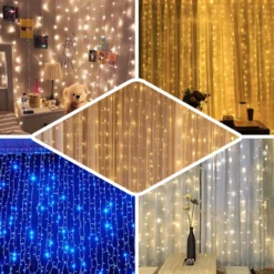 Sheer Organza & LED Lights Photography Backdrop -Home Decor Promotional Store BKDP LED01 PARENT 2