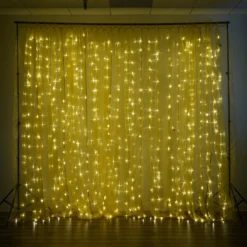Sheer Organza & LED Lights Photography Backdrop -Home Decor Promotional Store BKDP LED02 GOLD 01.progressive 8e6a4981 6a36 4348 9a0b 81069a47f8ea