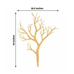 10 Pack Artificial Tree Branch DIY Vase Fillers, Plastic Dry Manzanita Plant Twigs 14" 23 10 Pack Artificial Tree Branch DIY Vase Fillers, Plastic Dry Manzanita Plant Twigs 14" -Home Decor Promotional Store BRCH K90 001 12 GOLD 98
