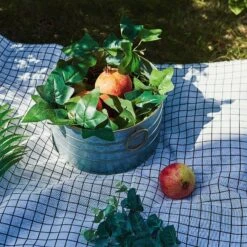 10" Galvanized Metal Bucket Round Beverage Tub With Gold Handles -Home Decor Promotional Store BSKT MET 001 10X6 SILV D03.progressive 0a77b683 68d3 4446 a08d 1950534acc63