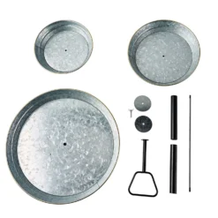 3-Tier Galvanized Metal Riser Serving Tray, Rustic Dessert Display Stand 20" -Home Decor Promotional Store CAKE MET 001 SILVB D06 ecf32963 5820 4170 a834 b9e83a3291cc