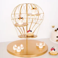 Gold 4-Tier Hot Air Balloon Metal Riser, Dessert Display Stand 19" -Home Decor Promotional Store CAKE MET 002 GOLD 01.progressive de4f8bb0 354e 4474 a32c 7345dc1d5e47
