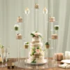 12-Arm Tiered Clear Acrylic Dessert Display Stand, Multi-layer Round Tray Serving Rack 29" Tall
