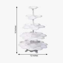 5-Tier Scallop Edge Riser With 27 Holders, White Plastic Display Stand 18" -Home Decor Promotional Store CAKE PLST R001 5 WHT 98.progressive 21dba486 0d0c 406e b0e1 b95019f23e92