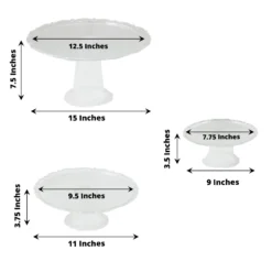 Set Of 3 | Clear Plastic Stackable Pedestal Risers, Dessert/Appetizer Display Holders - 9", 11", 15" -Home Decor Promotional Store CAKE PLST R006 SET CLR 98 b6932876 a518 4049 bf6d 45e6a753c626