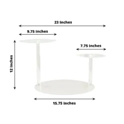 Clear 3-Tier Plastic Spiral Pedestal Riser, Round Dessert Display Stand 23" -Home Decor Promotional Store CAKE PLST R011 3 CLR 98