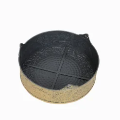 Embossed Pedestal Riser, Matte Metal Display Stand 14" Round -Home Decor Promotional Store CAKE RND1 14 GOLD D10.progressive 1a5522b1 e17b 43ff a070 ba903d952fb7