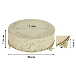 Embossed Pedestal Riser, Matte Metal Display Stand 18" Round 24 Embossed Pedestal Riser, Matte Metal Display Stand 18" Round -Home Decor Promotional Store CAKE RND1 18 GOLD 98.progressive 094e7ebb 6a05 4964 870b a8baba7581b5