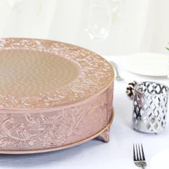 Embossed Pedestal Riser, Matte Metal Display Stand 18" Round 23 Embossed Pedestal Riser, Matte Metal Display Stand 18" Round -Home Decor Promotional Store CAKE RND1 18 RG D04.progressive 6c462437 604b 4fc9 8758 be84d53ff8ef