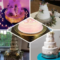 Round Embossed Pedestal Riser, Matte Metal Display Stand 22" -Home Decor Promotional Store CAKE RND1 EBC2 760x760 19308598 5285 4827 a501 d4bba26fc2c6