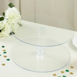 2-Tier Round Acrylic Riser | Plastic Display Stand -Home Decor Promotional Store CAKE STND B6 D04