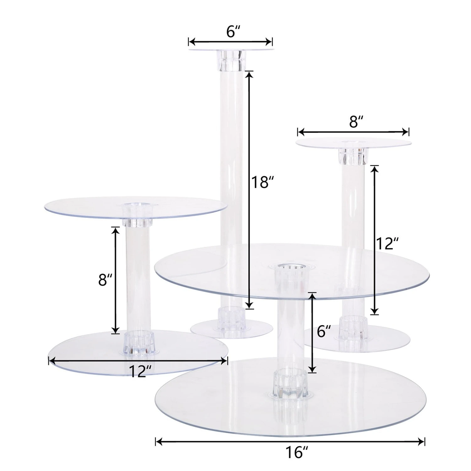 4-Tier Round Acrylic Riser | Plastic Display Stand 9 4-Tier Round Acrylic Riser | Plastic Display Stand - Image 9