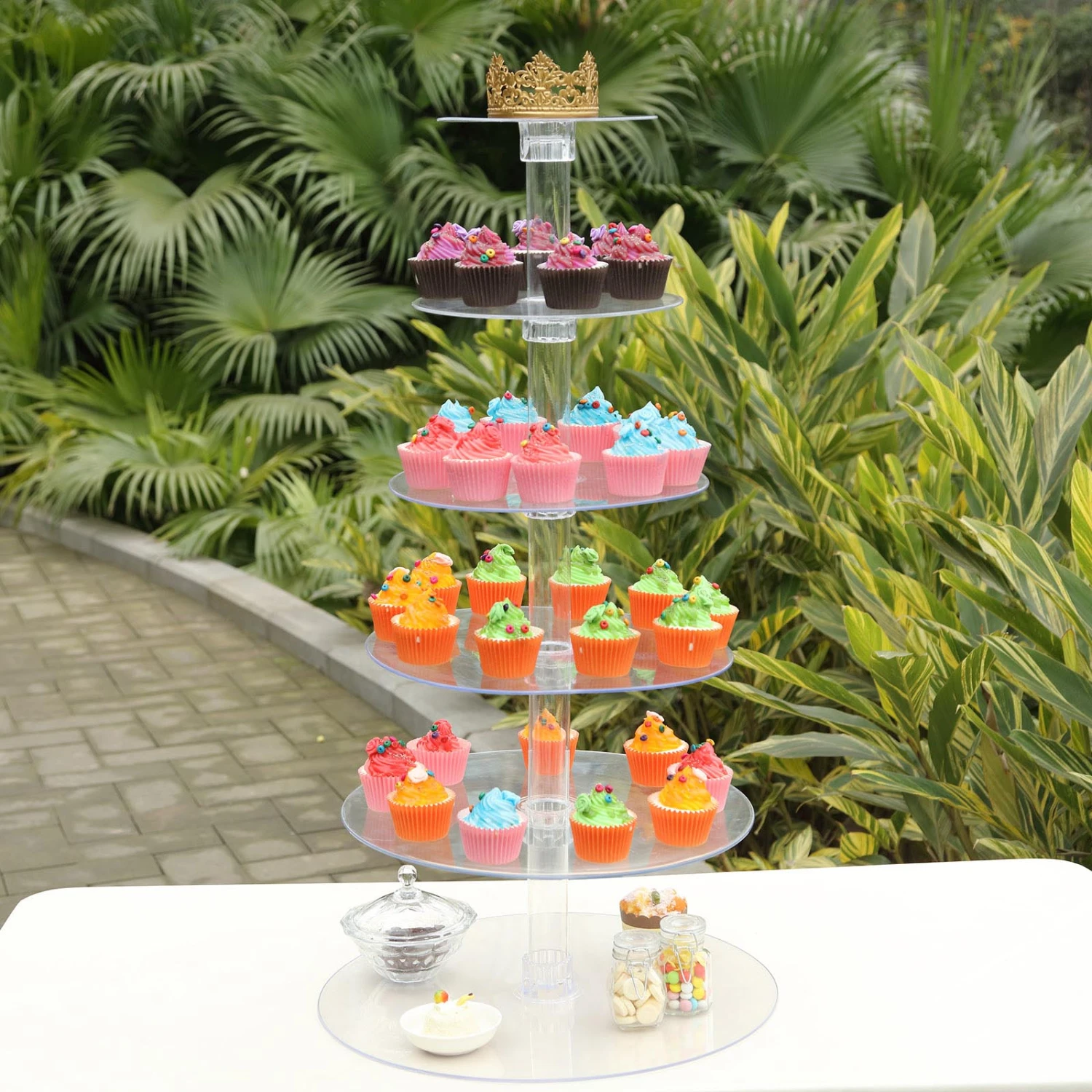 6-Tier Round Acrylic Riser | Plastic Display Stand 1 6-Tier Round Acrylic Riser | Plastic Display Stand