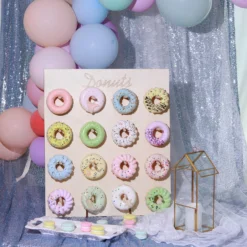 Donut Bar Wall Display Stand Rectangle Detachable Board Dessert Holder 19" -Home Decor Promotional Store CAKE STND DNT01 NAT D03.progressive 47248eb7 58b2 4735 93fa 2de7ed601ce2