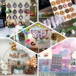 Donut Bar Wall Display Stand Rectangle Detachable Board Dessert Holder 19" -Home Decor Promotional Store CAKE STND DNT NAT EBC2