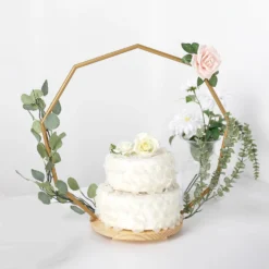 Nonagon Metal Arch Riser, Metal Floral Centerpieces Display Stand -Home Decor Promotional Store CAKE STND HOPNG01 S GOLD D02.progressive 0a4edeb1 c900 44dc 8333 e3a9d9ca334b