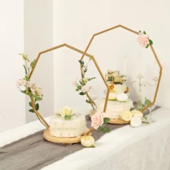 Nonagon Metal Arch Riser, Metal Floral Centerpieces Display Stand -Home Decor Promotional Store CAKE STND HOPNG01 S GOLD D09.progressive e7eb936b 97c9 4d18 bb7f eb4d9e7b097b