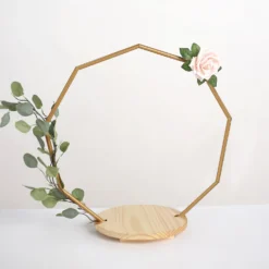Nonagon Metal Arch Riser, Metal Floral Centerpieces Display Stand