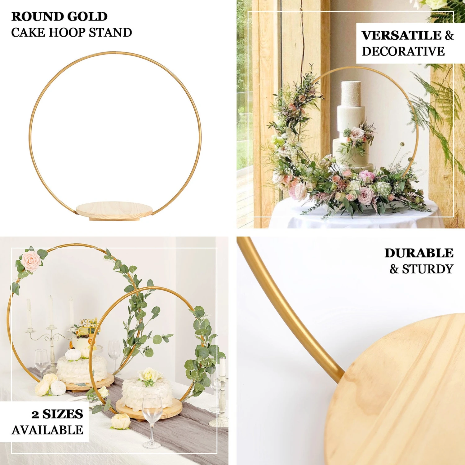 Round Metal Arch Riser, Metal Floral Centerpieces Display Stand 2 Round Metal Arch Riser, Metal Floral Centerpieces Display Stand - Image 2