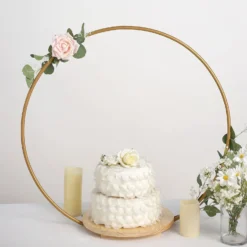 Round Metal Arch Riser, Metal Floral Centerpieces Display Stand 29 Round Metal Arch Riser, Metal Floral Centerpieces Display Stand -Home Decor Promotional Store CAKE STND HOPRD01 M GOLD D02.progressive 025f6669 9811 41a4 a6c3 775181a44f43