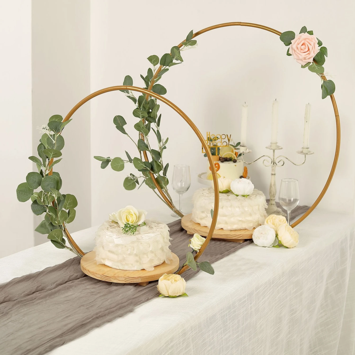 Round Metal Arch Riser, Metal Floral Centerpieces Display Stand 1 Round Metal Arch Riser, Metal Floral Centerpieces Display Stand