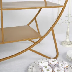 Large Gold Metal Round Riser, Dessert Display Stand, Modern Bookcase 4ft 13 Large Gold Metal Round Riser, Dessert Display Stand, Modern Bookcase 4ft -Home Decor Promotional Store CAKE STND R02 48 GOLD D0