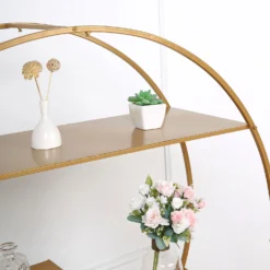 Large Gold Metal Round Riser, Dessert Display Stand, Modern Bookcase 4ft 15 Large Gold Metal Round Riser, Dessert Display Stand, Modern Bookcase 4ft -Home Decor Promotional Store CAKE STND R02 48 GOLD D02