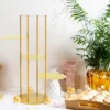Gold Metal 5-Tier Round Dessert Display Riser, Tiered Planter Shelves, Dessert Centerpiece Stand 2.5ft