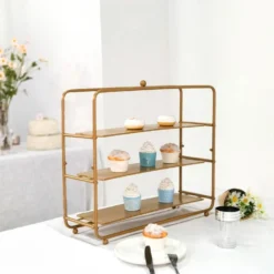 Gold Metal 3-Tier Square Riser, Dessert/Appetizer Buffet Display Stand 19" -Home Decor Promotional Store CAKE STND S01 24 GD D01 760x760 cc5c8163 cc3f 4478 a5e3 d1d040b07791