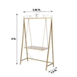 6ft Tall Gold Metal Dessert Display Stand Swing 19 6ft Tall Gold Metal Dessert Display Stand Swing -Home Decor Promotional Store CAKE STND SWING02 GOLD 98