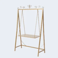 6ft Tall Gold Metal Dessert Display Stand Swing 12 6ft Tall Gold Metal Dessert Display Stand Swing -Home Decor Promotional Store CAKE STND SWING02 GOLD 99