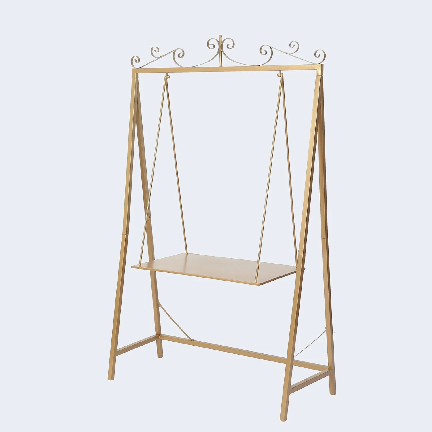 6ft Tall Gold Metal Dessert Display Stand Swing 3 6ft Tall Gold Metal Dessert Display Stand Swing - Image 3