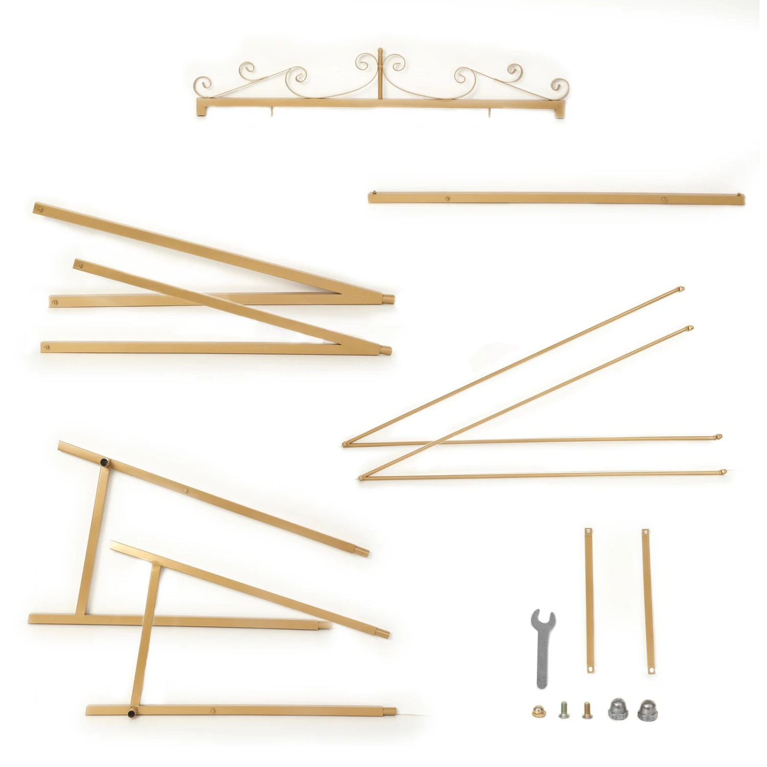 6ft Tall Gold Metal Dessert Display Stand Swing 9 6ft Tall Gold Metal Dessert Display Stand Swing - Image 9