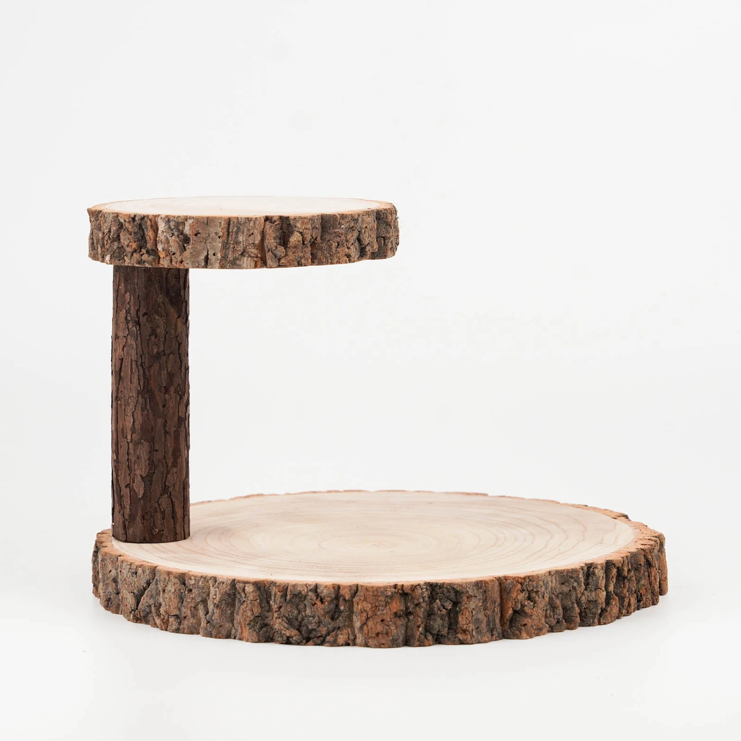 2-Tier Natural Elm Wood Slice Cheese Board Cupcake Stand, Rustic Centerpiece 8" 13 2-Tier Natural Elm Wood Slice Cheese Board Cupcake Stand, Rustic Centerpiece 8" - Image 13