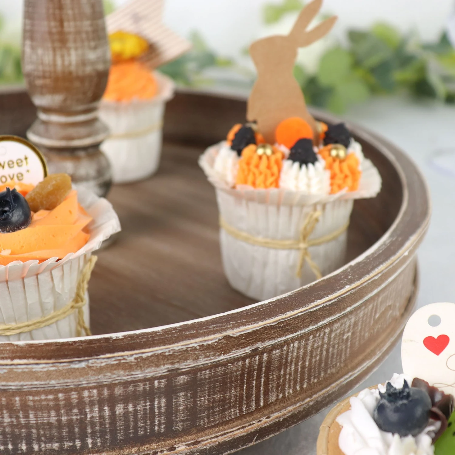 Rustic 2-Tier Wooden Riser Serving Tray, Farmhouse Dessert Display Stand 20" 13 Rustic 2-Tier Wooden Riser Serving Tray, Farmhouse Dessert Display Stand 20" - Image 13