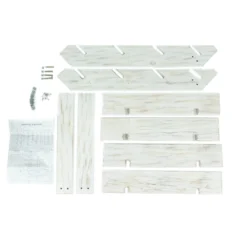 Rustic Whitewashed 4-Tier Wooden Ladder Shelf Riser, Cascading Stair Step Dessert Holder Display Stand 21" -Home Decor Promotional Store CAKE WOD011 20 WHT D10