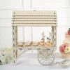 Mini Natural Wooden Tabletop Dessert Display Sweet Stall, Candy Cart Stand 25"